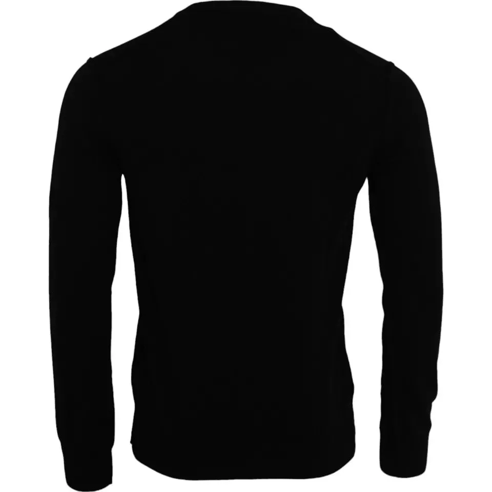 Black Cashmere Crew Neck Pullover Sweater sold by Louxly product image thumbnail 3