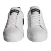 White Black Leather Portofino Sneakers Shoes sold by Louxly