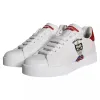 White Patch Calfskin Nappa Portofino Sneakers Shoes sold by Louxly
