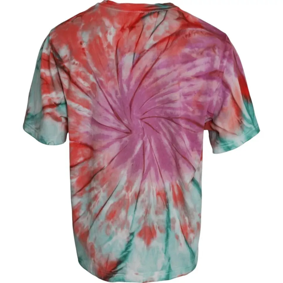 Multicolor Tie Dye Cotton Round Neck T-shirt sold by Louxly product image thumbnail 2