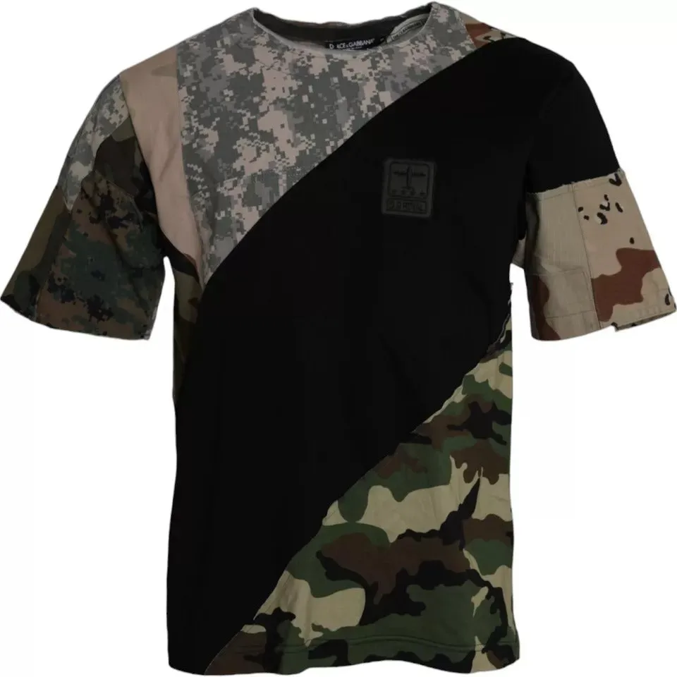 Multicolor Camouflage Cotton Round Neck Men T-shirt sold by Louxly product image thumbnail 3