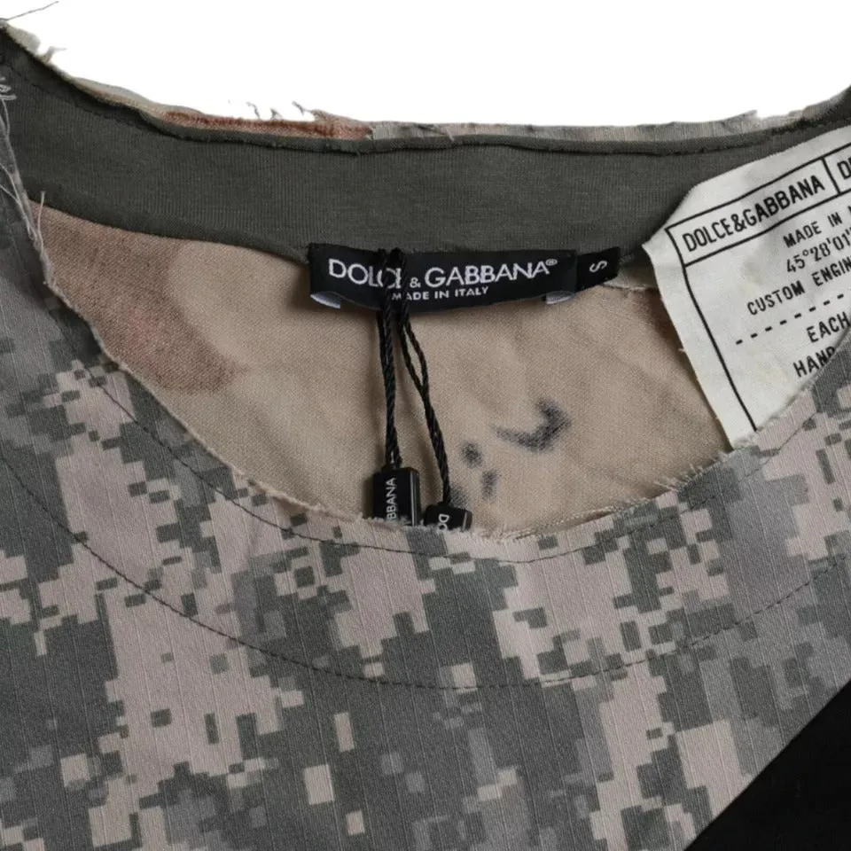Multicolor Camouflage Cotton Round Neck Men T-shirt sold by Louxly product image thumbnail 4