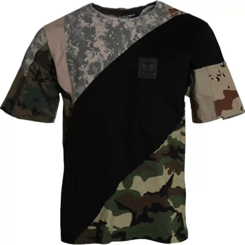 Multicolor Camouflage Cotton Round Neck Men T-shirt sold by Louxly