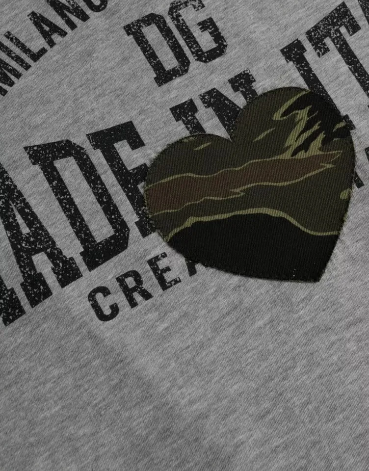 Gray Graphic Print Cotton Round Neck T-shirt sold by Louxly product image thumbnail 4