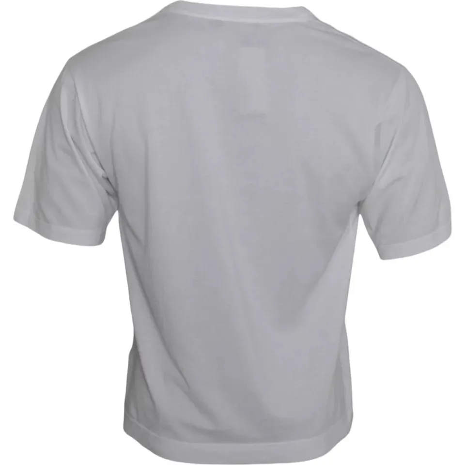 White Cotton DG Applique Men Casual T-shirt sold by Louxly product image thumbnail 2