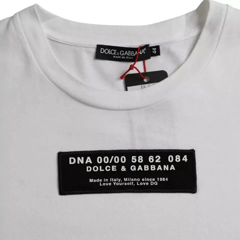 White Cotton DG Applique Men Casual T-shirt sold by Louxly product image thumbnail 3