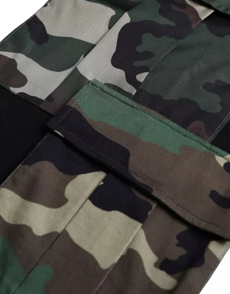 Black Camouflage Cotton Short Sleeve T-shirt sold by Louxly product image thumbnail 4