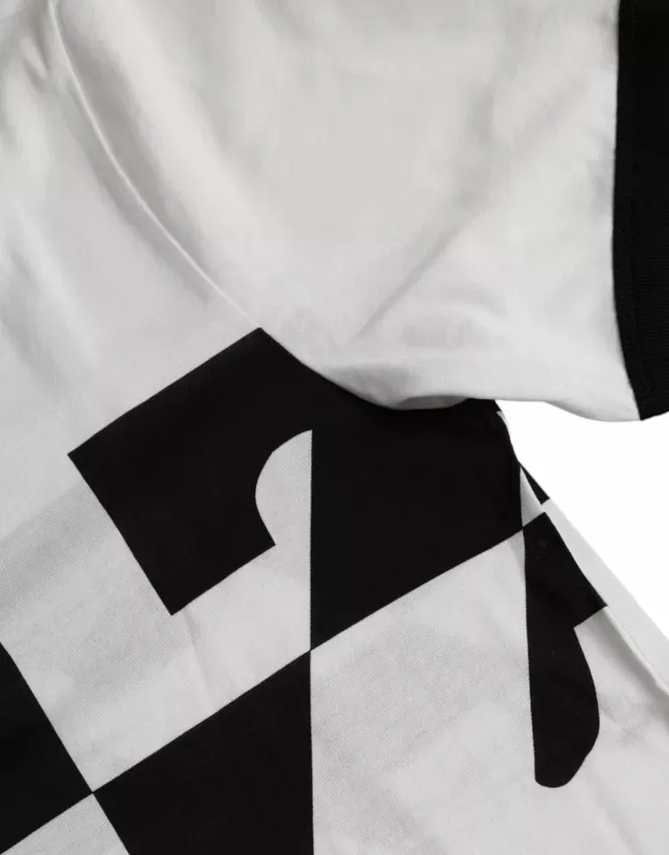 Black White Jazz Print Cotton Short Sleeves T-shirt sold by Louxly product image thumbnail 5