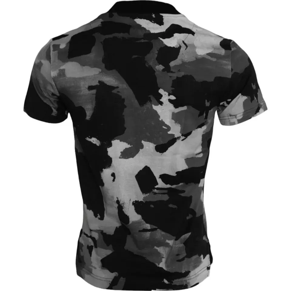 Multicolor Camouflage Cotton Crewneck T-shirt sold by Louxly product image thumbnail 4