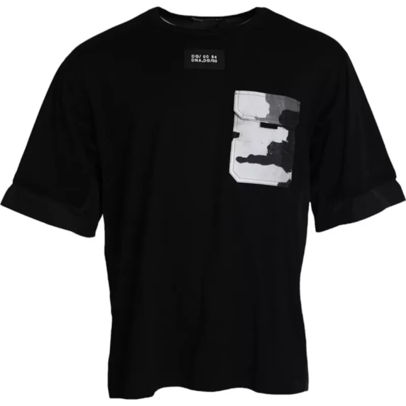 Black Cotton Pocket Short Sleeves Men T-shirt sold by Louxly