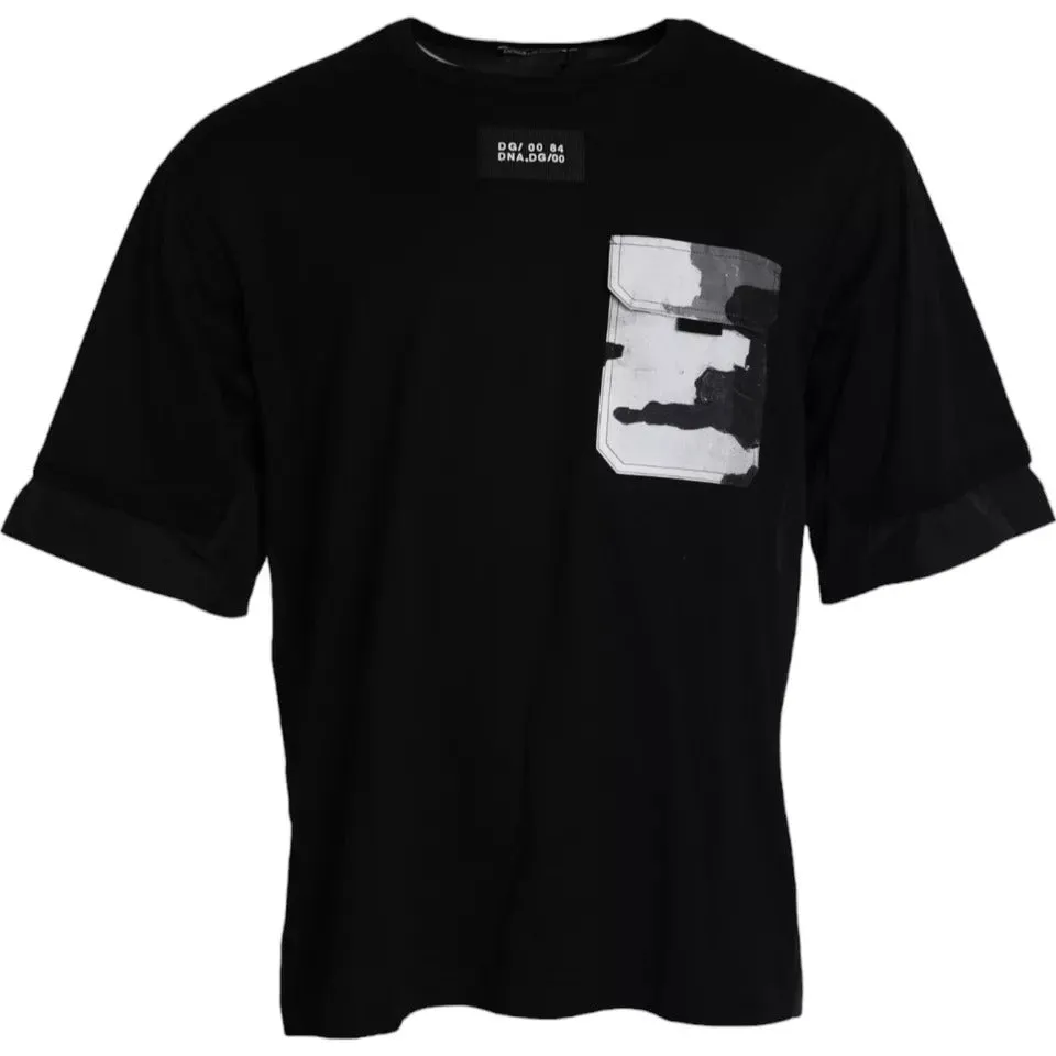 Black Cotton Pocket Short Sleeves Men T-shirt sold by Louxly