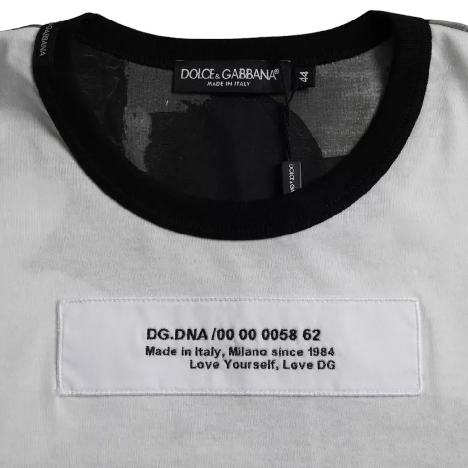 Black White Camouflage Round Neck T-shirt sold by Louxly product image thumbnail 3