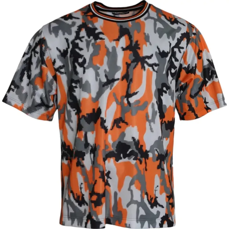 Multicolor Camouflage Cotton Crew Neck Men T-shirt sold by Louxly