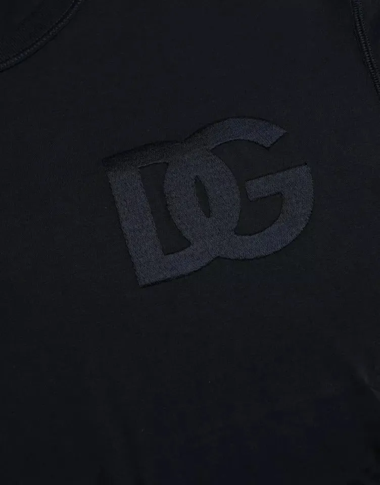 Black Logo Round Neck Short Sleeves T-shirt sold by Louxly product image thumbnail 5