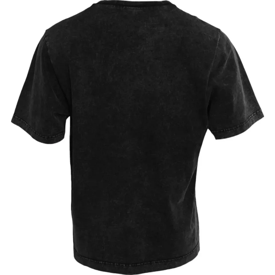 Black Logo Print Cotton Crewneck Men T-shirt sold by Louxly product image thumbnail 2