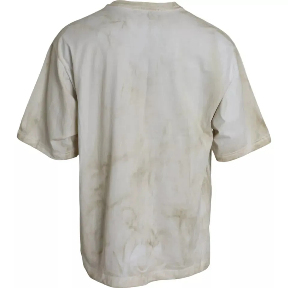 Off White Logo Cotton Crew Neck T-shirt sold by Louxly product image thumbnail 4