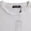 White Cotton Round Neck Short Sleeve T-shirt sold by Louxly