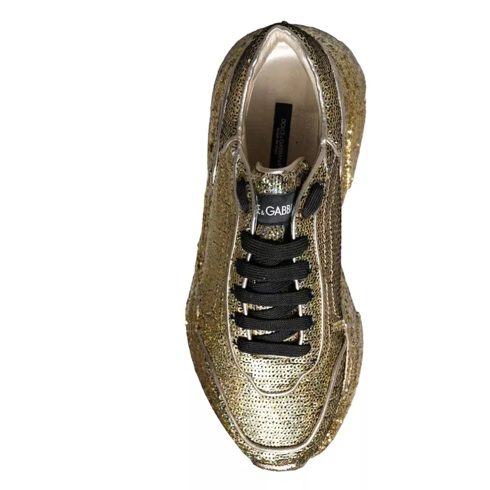 Gold Sequined Daymaster Low Top Sneakers Men Shoes sold by Louxly product image thumbnail 5