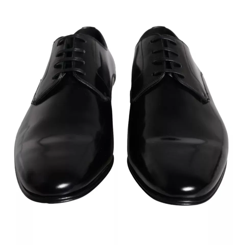 Black Calf Leather Derby Men Dress Shoes sold by Louxly product image thumbnail 4