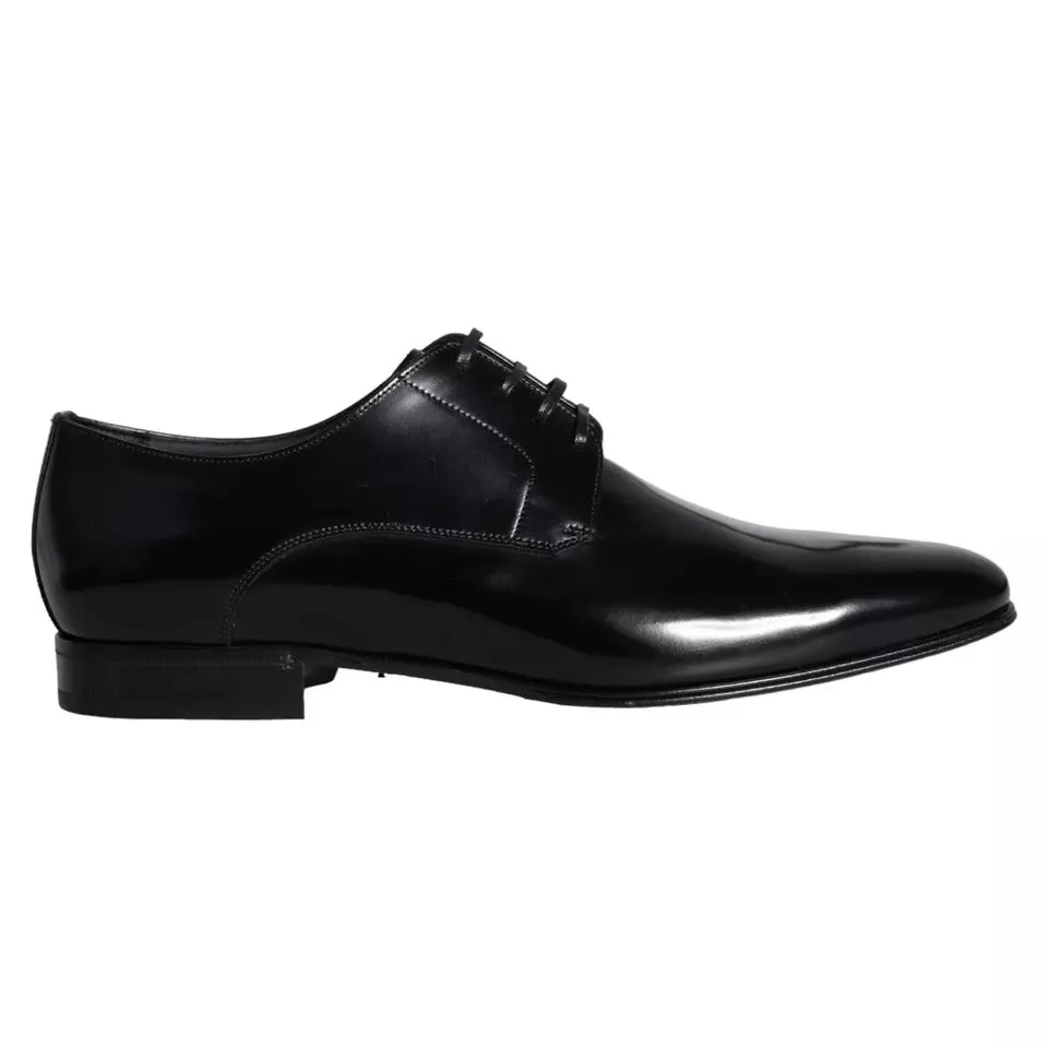 Black Calf Leather Derby Men Dress Shoes sold by Louxly