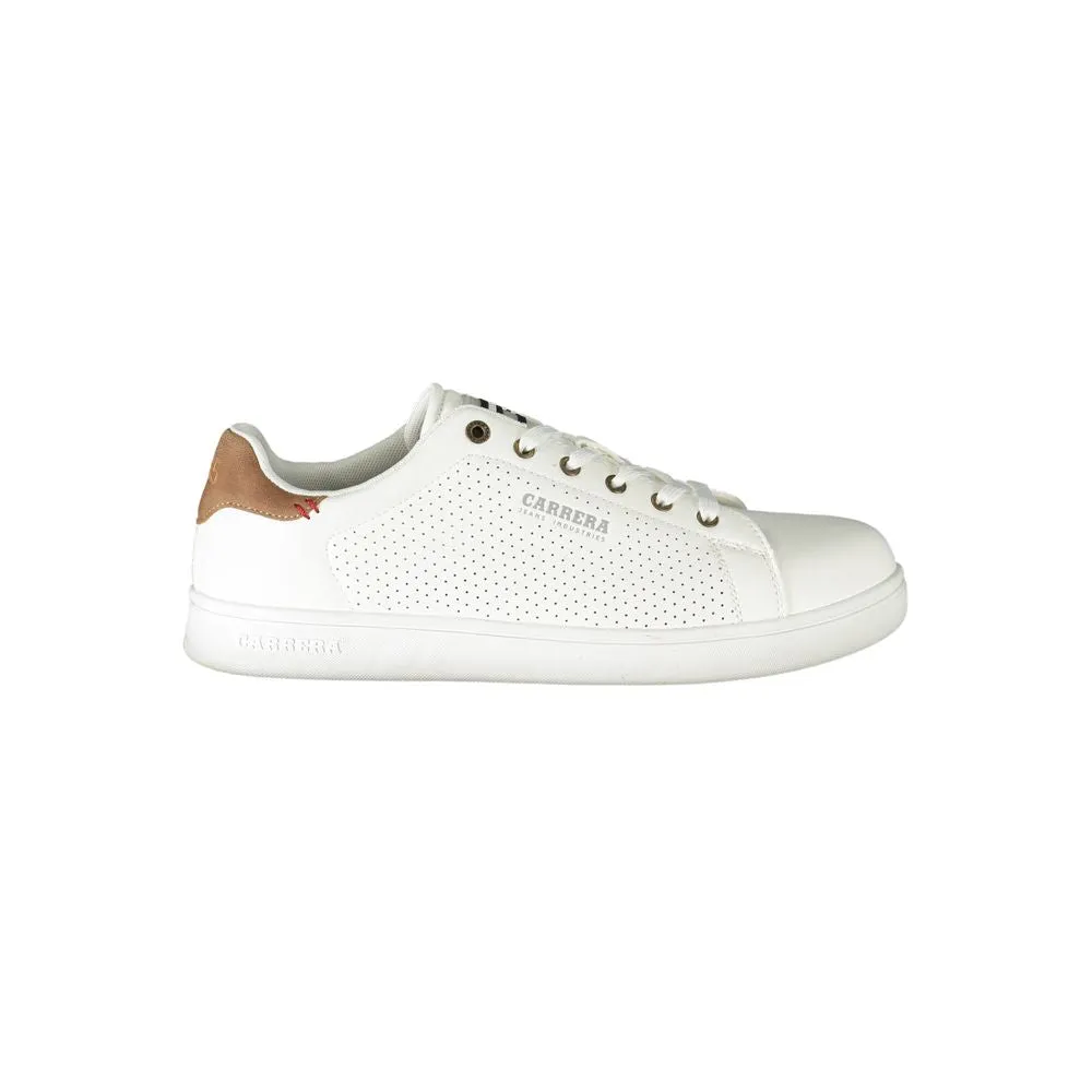 White Polyester Sneaker sold by Louxly