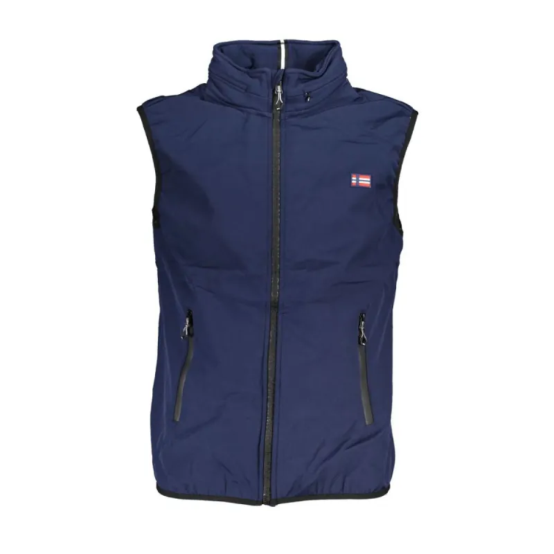 Blue Polyester Men Jacket sold by Louxly