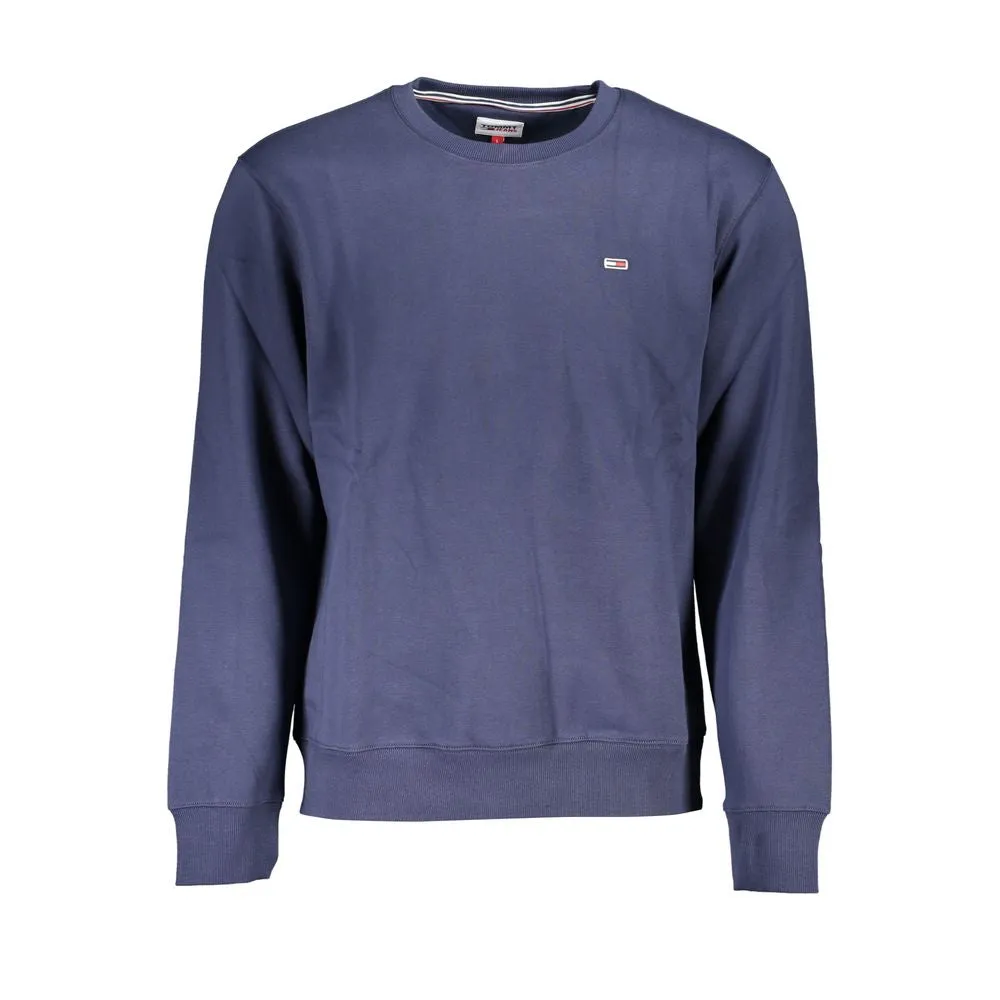 Chic Blue Crew Neck Fleece Sweatshirt sold by Louxly