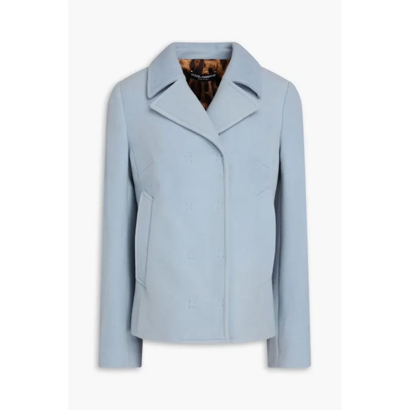 Light Blue Wool Jackets & Coat sold by Louxly