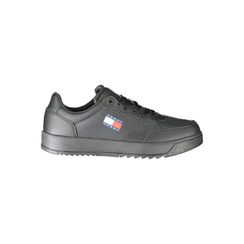 Black Polyethylene Men Sneaker sold by Louxly