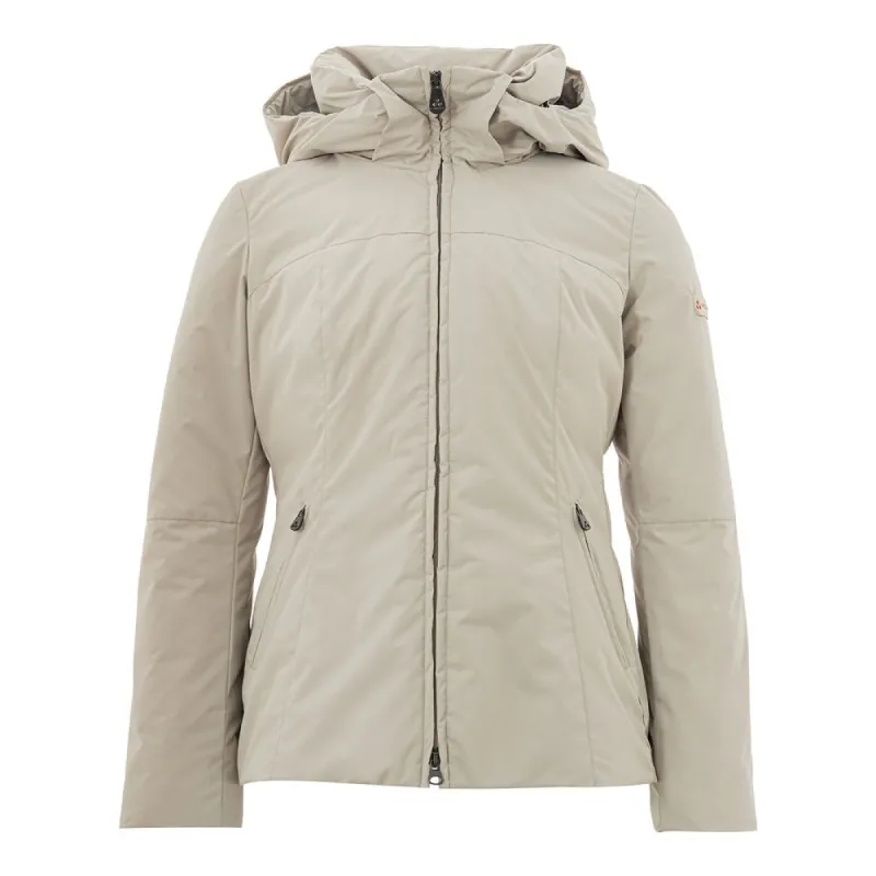 Elegant Beige Polyester Jacket for Women sold by Louxly