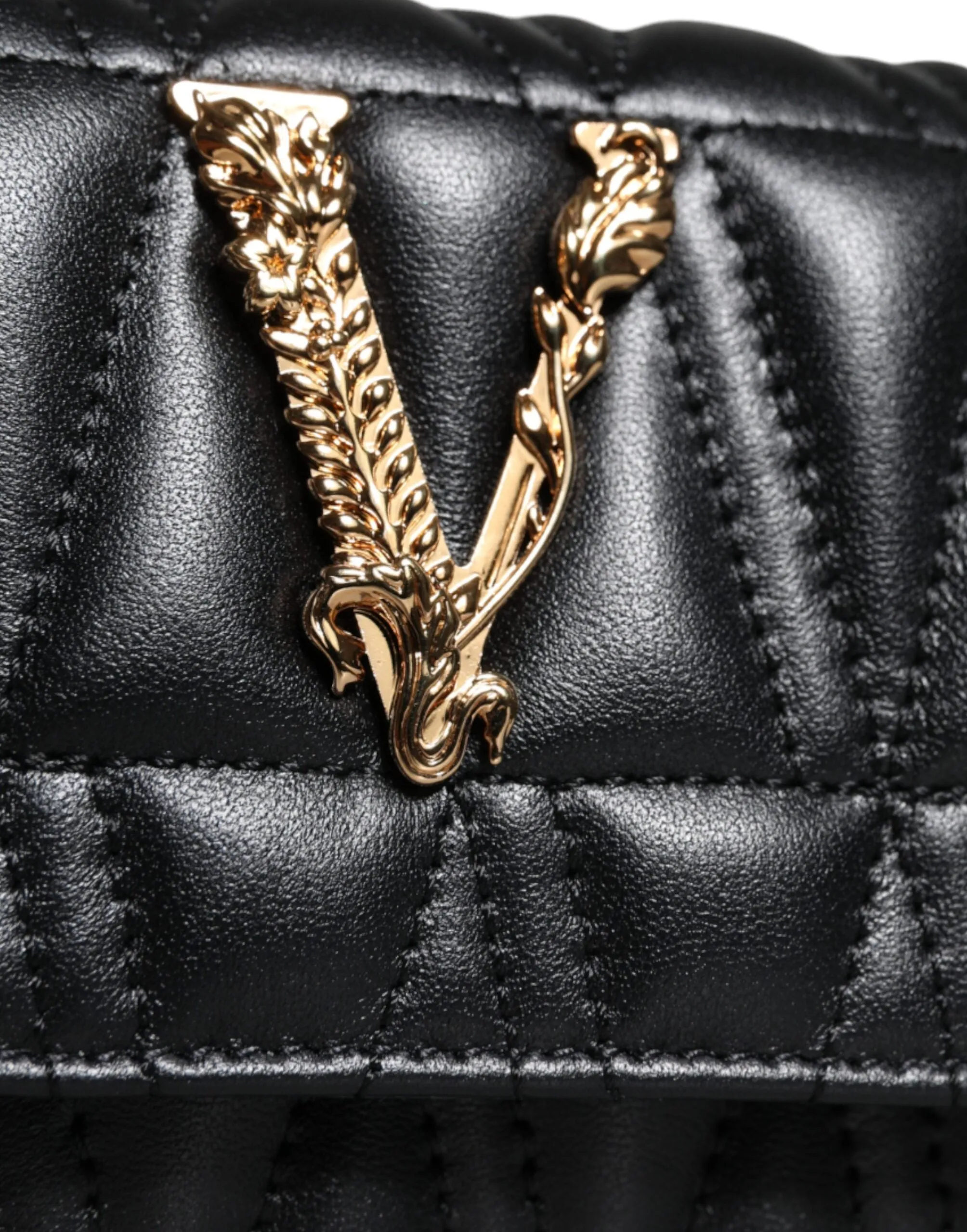 Black Mini Nappa Leather Crossbody Shoulder Bag sold by Louxly product image thumbnail 5