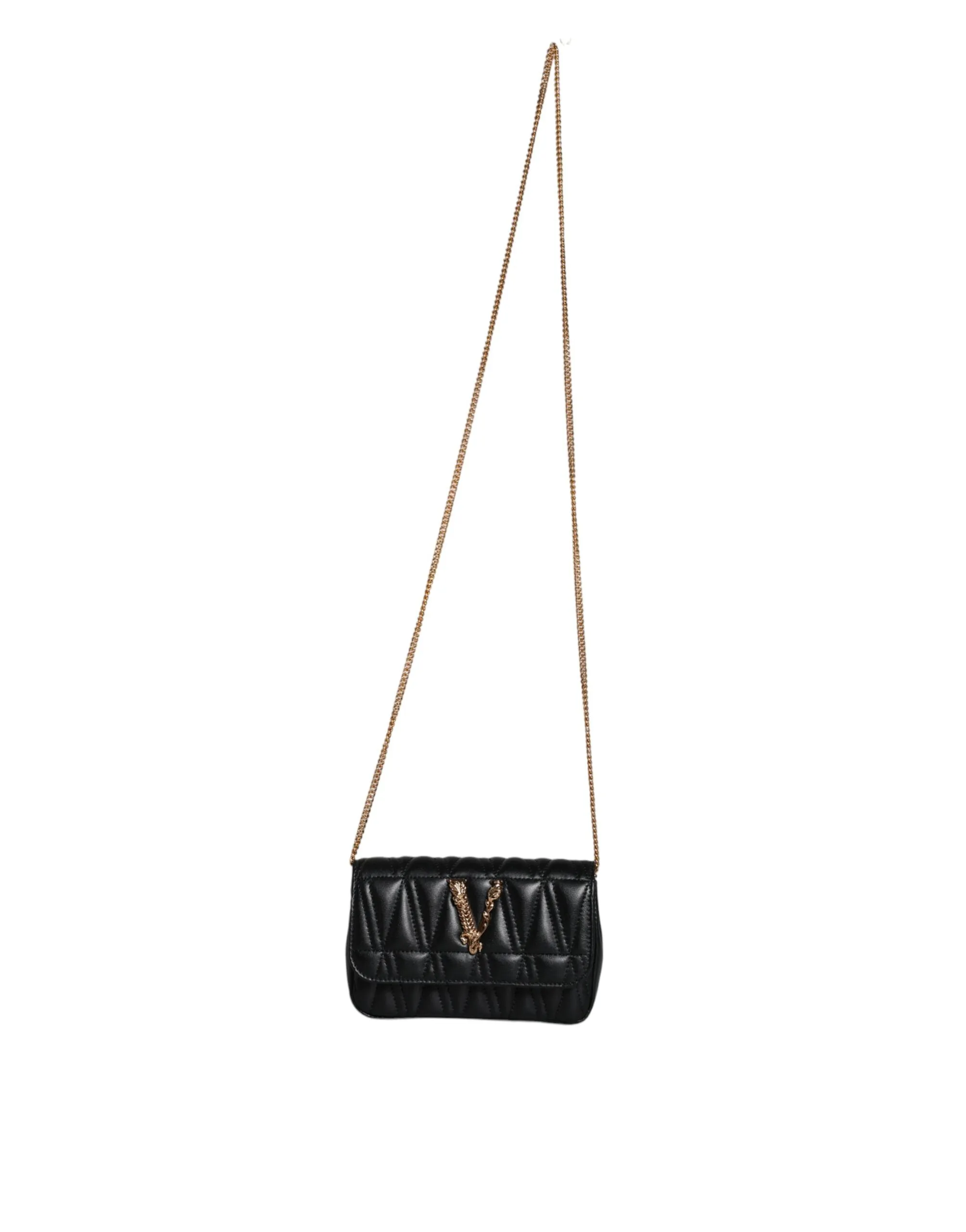 Black Mini Nappa Leather Crossbody Shoulder Bag sold by Louxly product image thumbnail 2