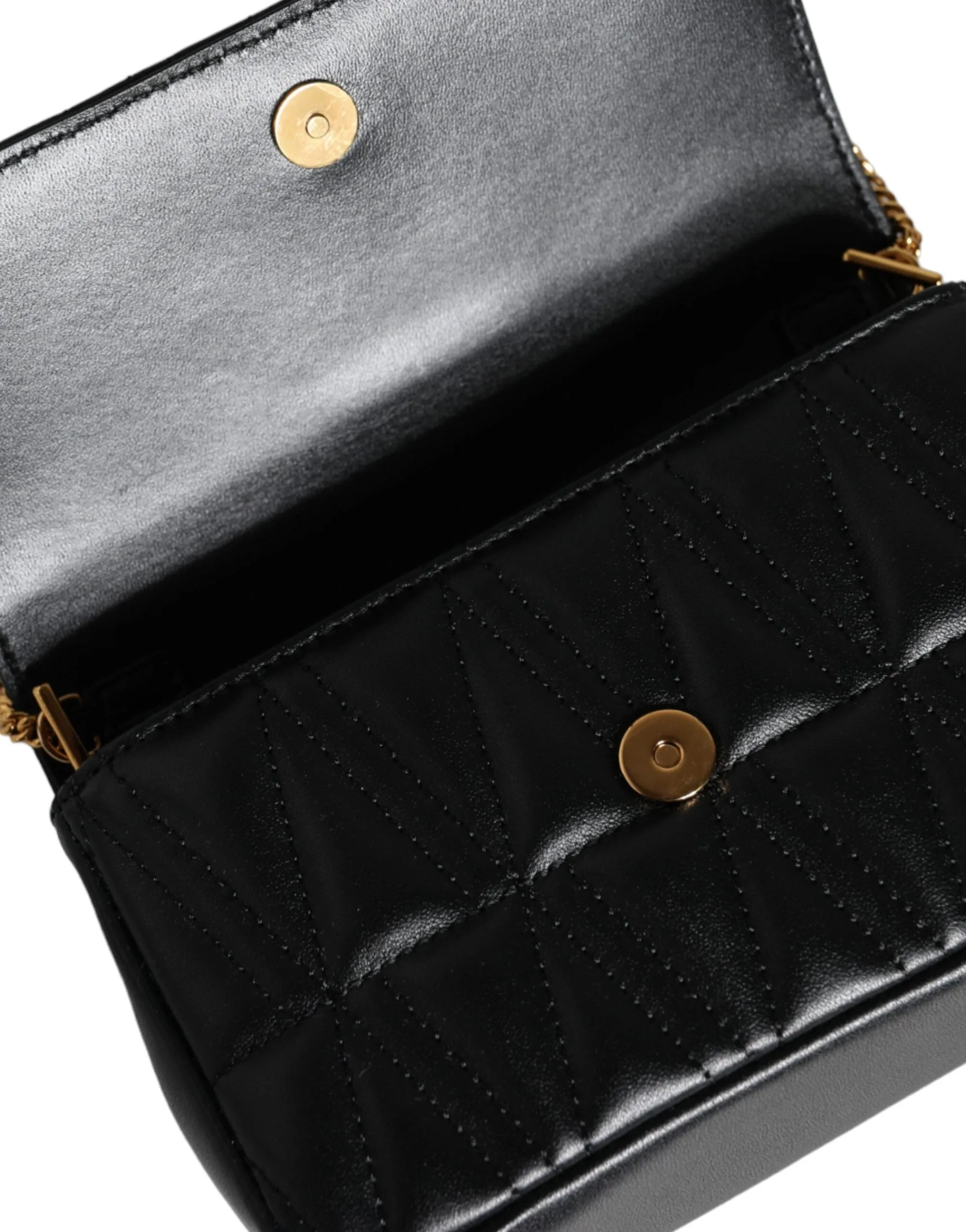 Black Mini Nappa Leather Crossbody Shoulder Bag sold by Louxly product image thumbnail 4
