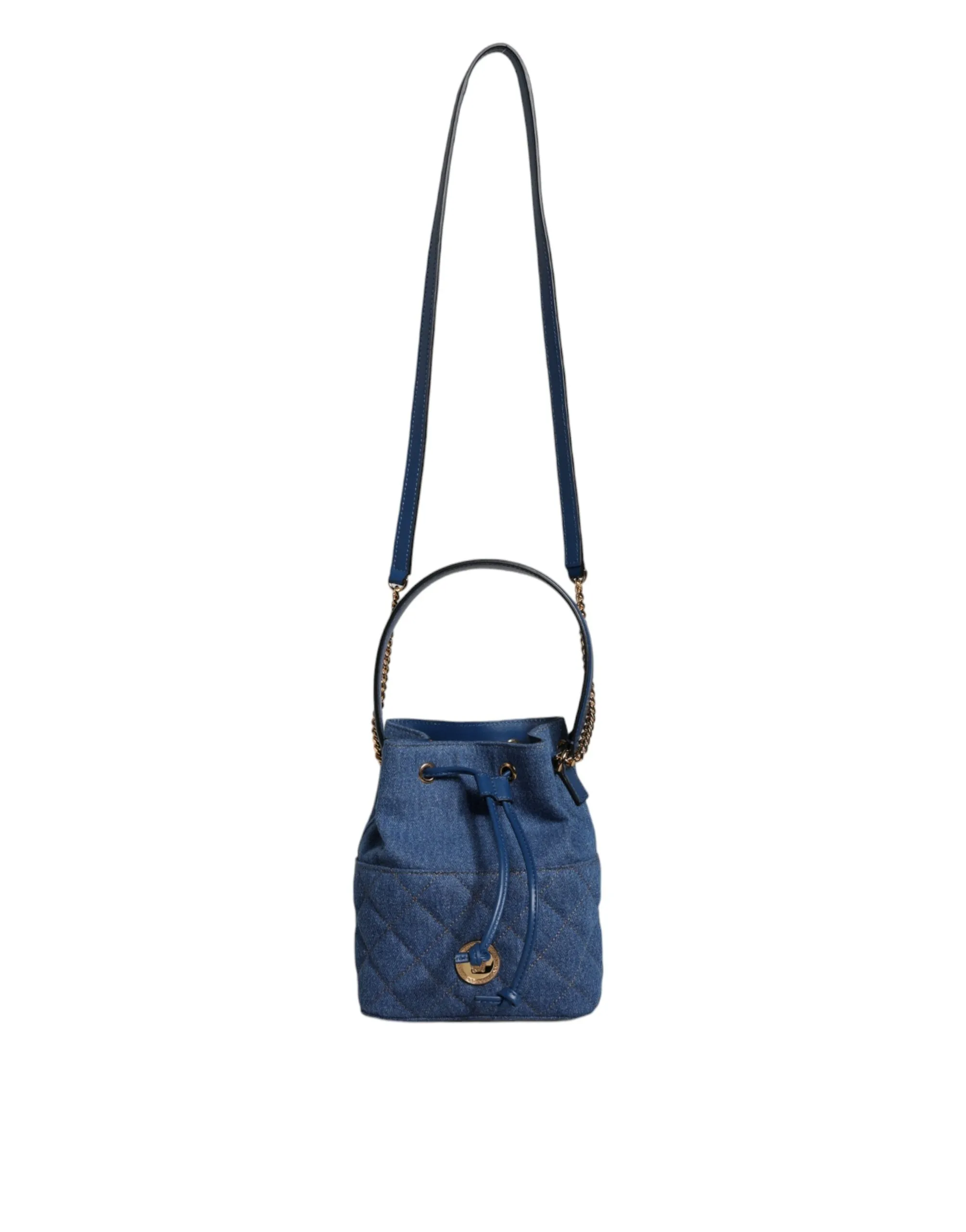 Blue Quilted Denim Leather Crossbody Shoulder Bag sold by Louxly product image thumbnail 2