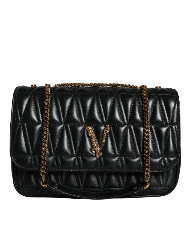 Black Mini Nappa Leather Crossbody Shoulder Bag sold by Louxly