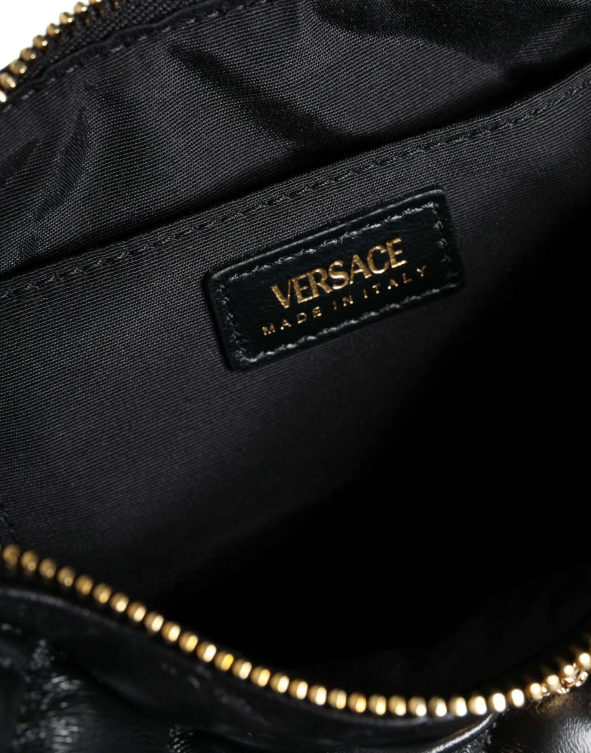 Black Mini Quilted Lambskin Leather Crossbody Sling Bag sold by Louxly product image thumbnail 5