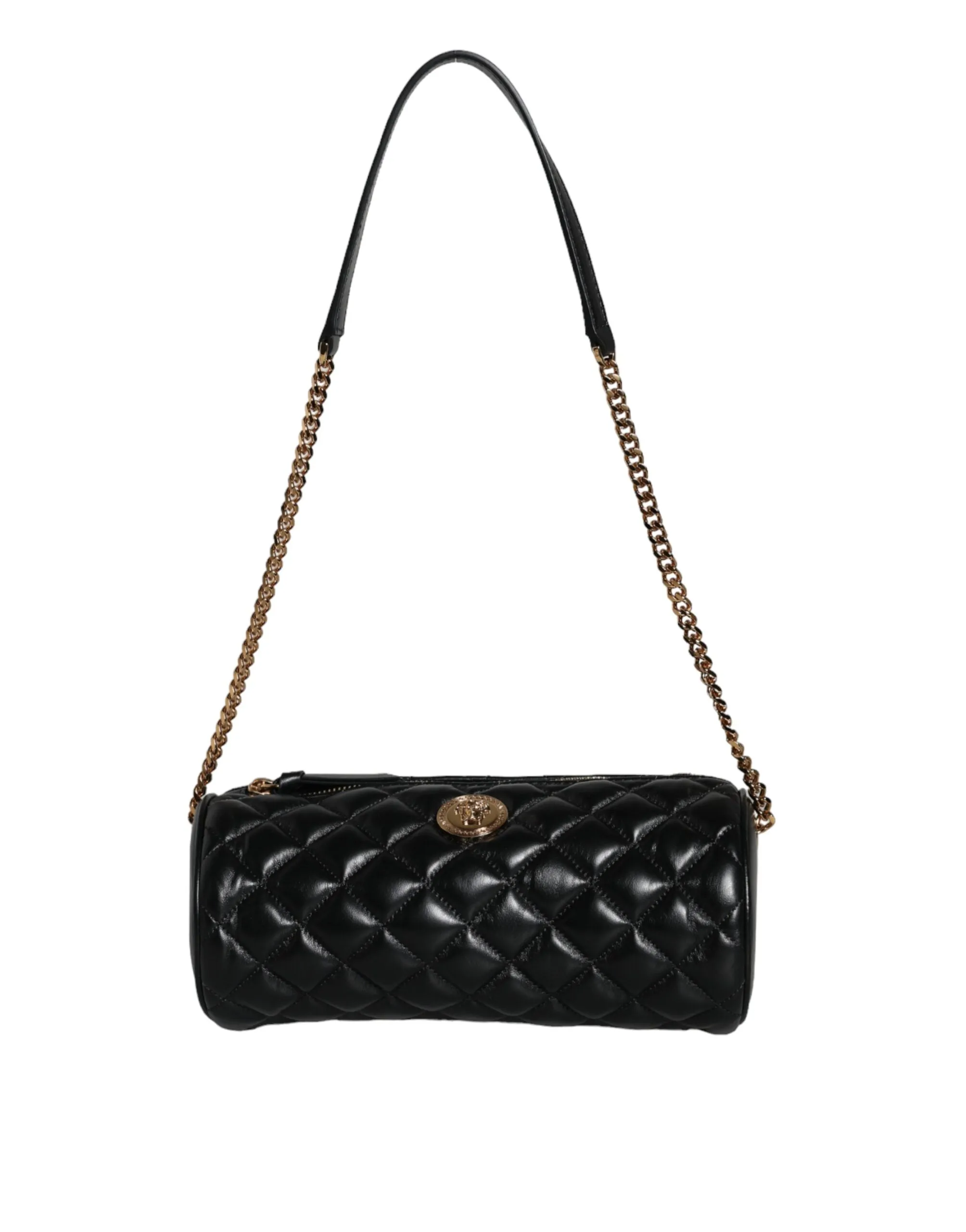 Black Mini Quilted Lambskin Leather Crossbody Sling Bag sold by Louxly