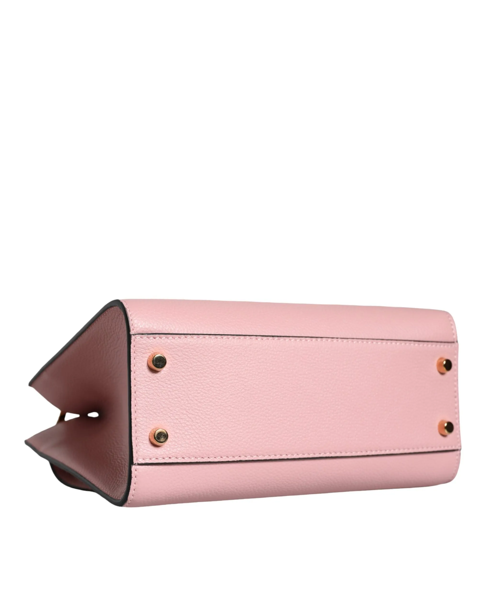 Pink Small Top Handle Grainy Calf Leather Crossbody Bag sold by Louxly product image thumbnail 5