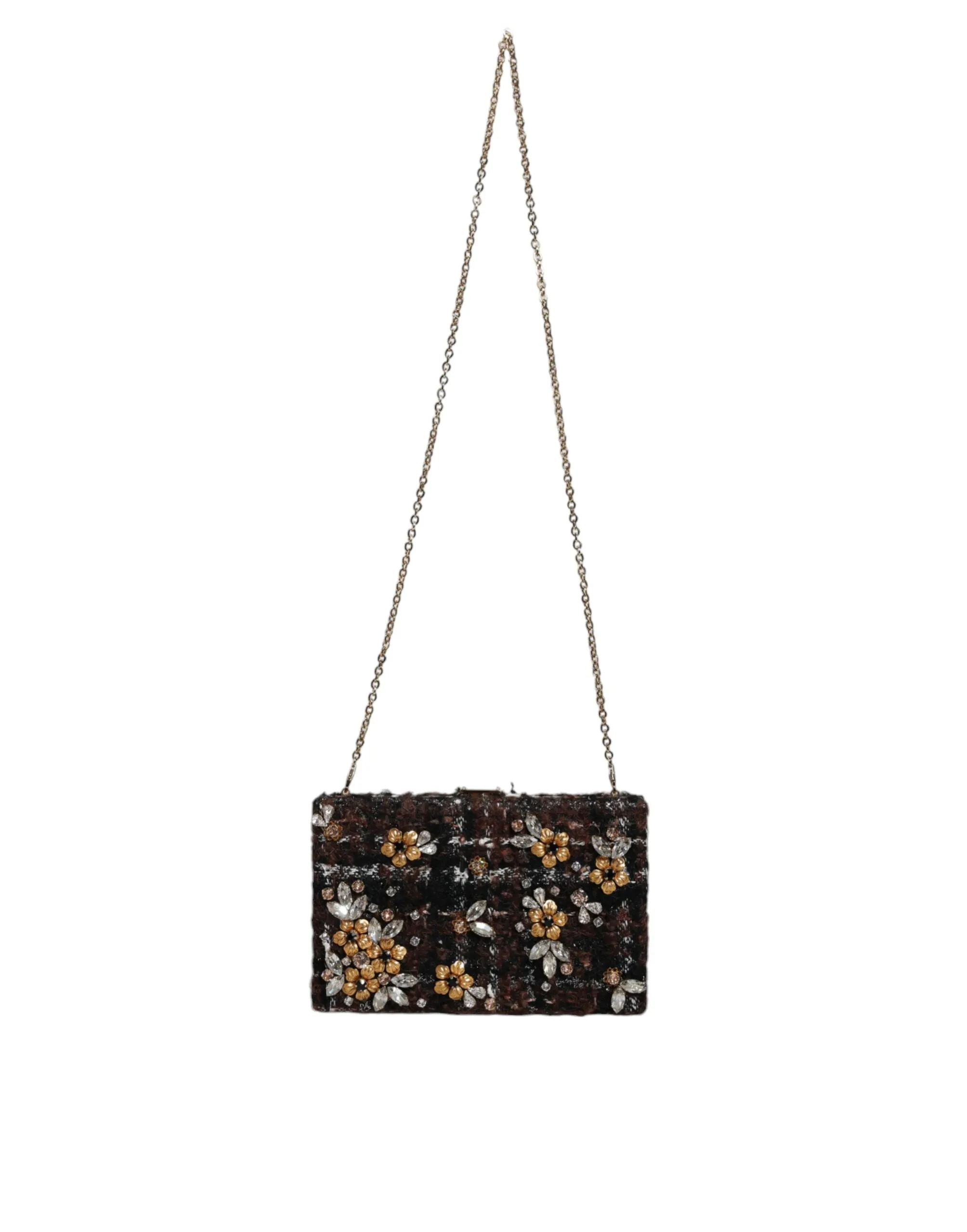 Multicolor Tweed Floral Clutch Evening Party Purse CrossBody Bag sold by Louxly product image thumbnail 2