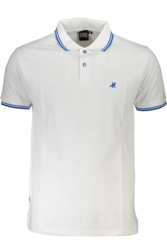 Blue Cotton Men Polo Shirt sold by Louxly