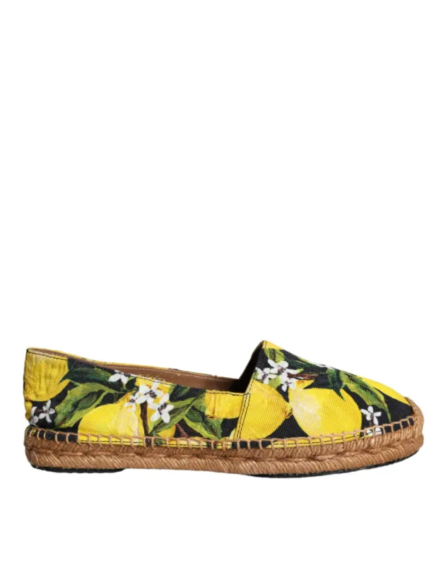 Multicolor Lemon Slip On Espadrilles Shoes sold by Louxly