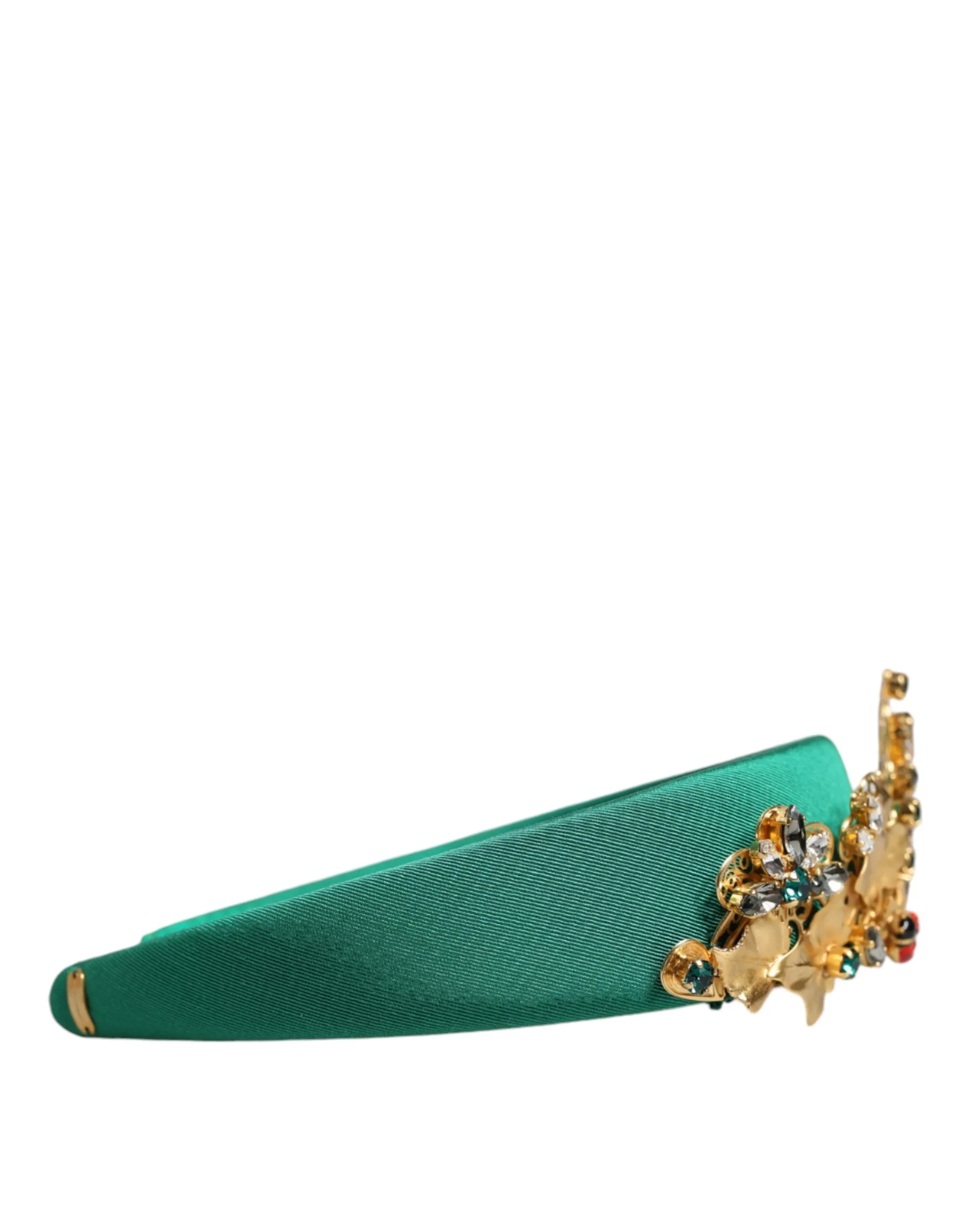 Green Silk Crystal Embellished Tiara Headband Crown Diadem sold by Louxly product image thumbnail 3
