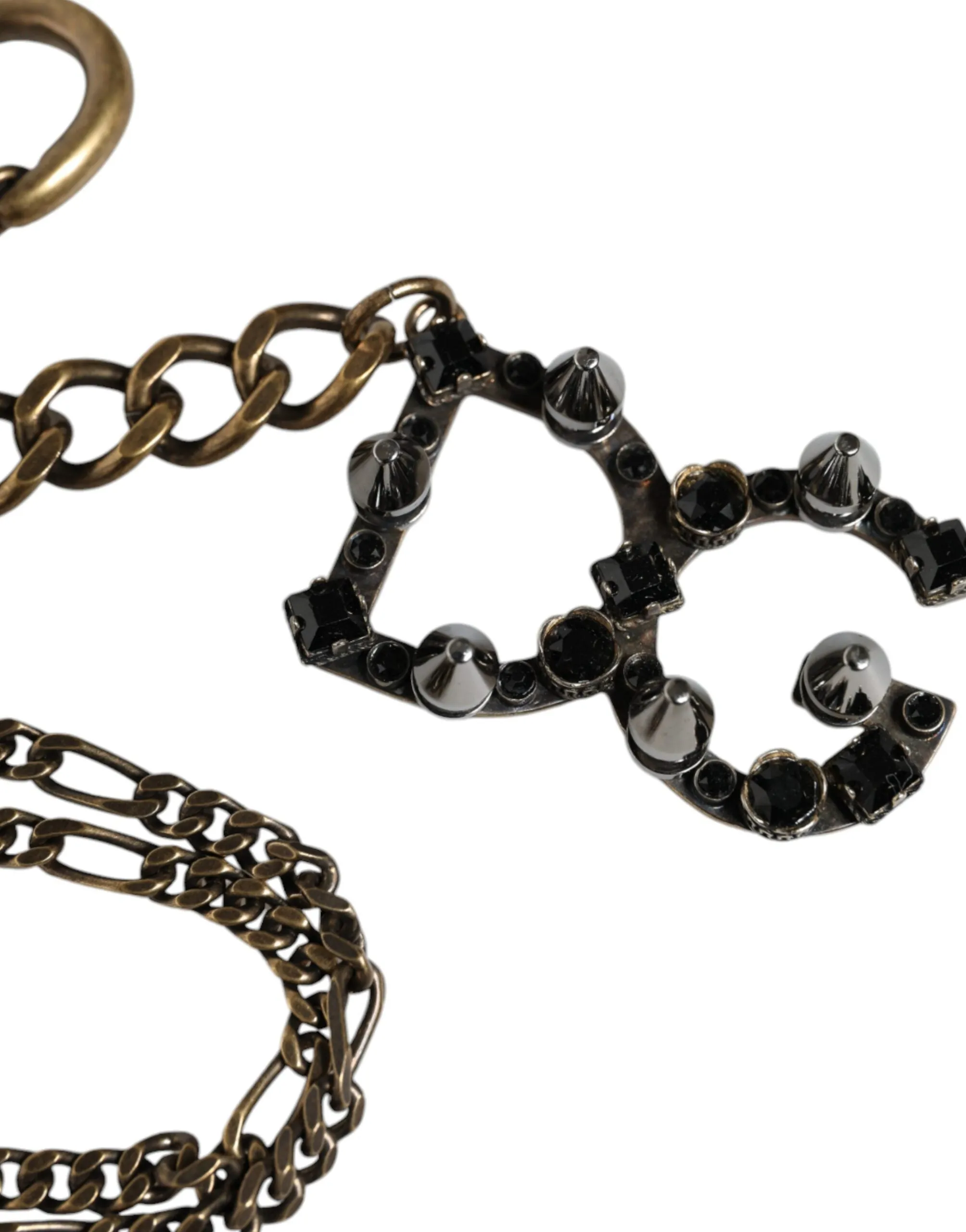 Silver Tone Metal DG Logo Crystal Keychain Keyring sold by Louxly product image thumbnail 2