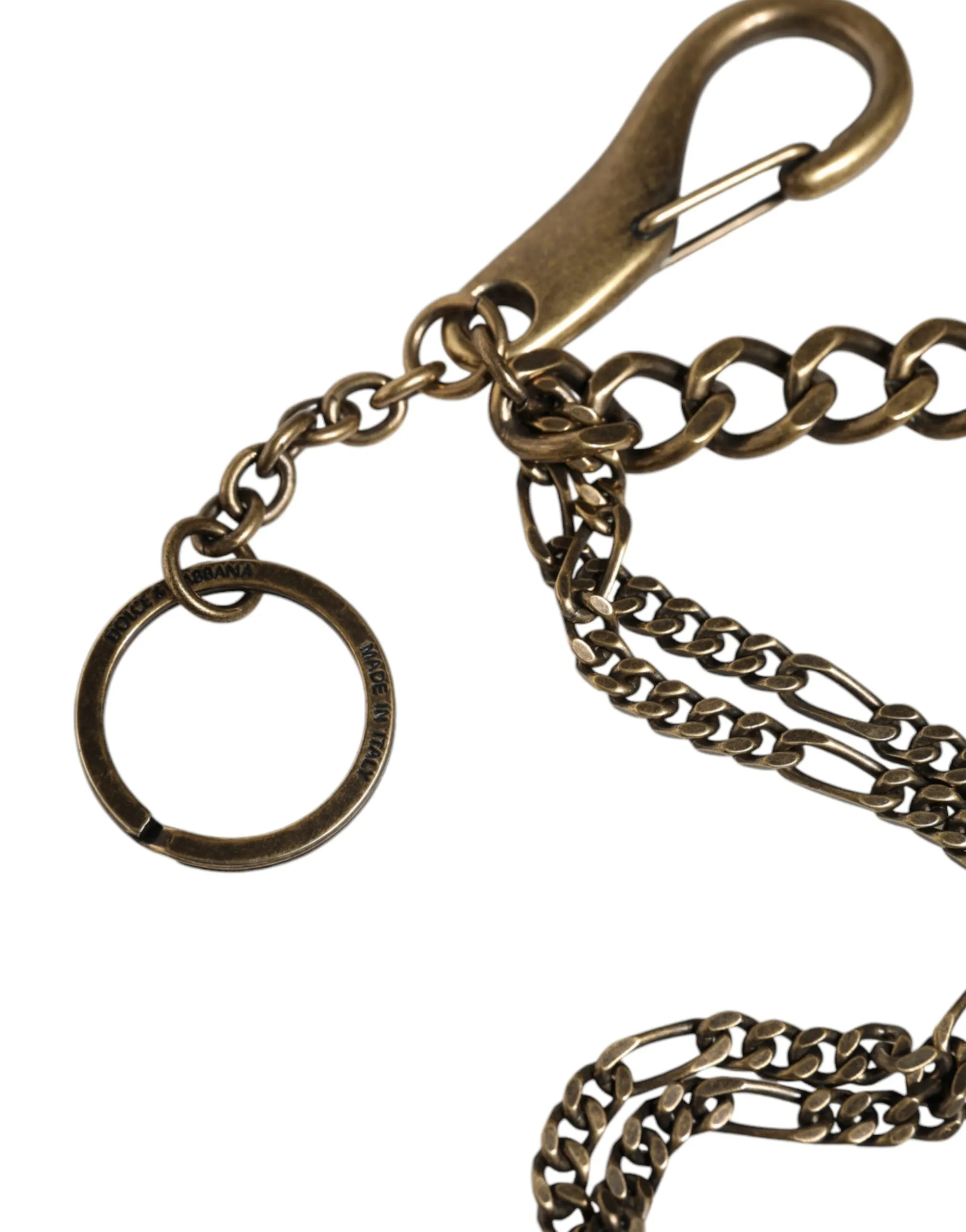 Silver Tone Metal DG Logo Crystal Keychain Keyring sold by Louxly product image thumbnail 3