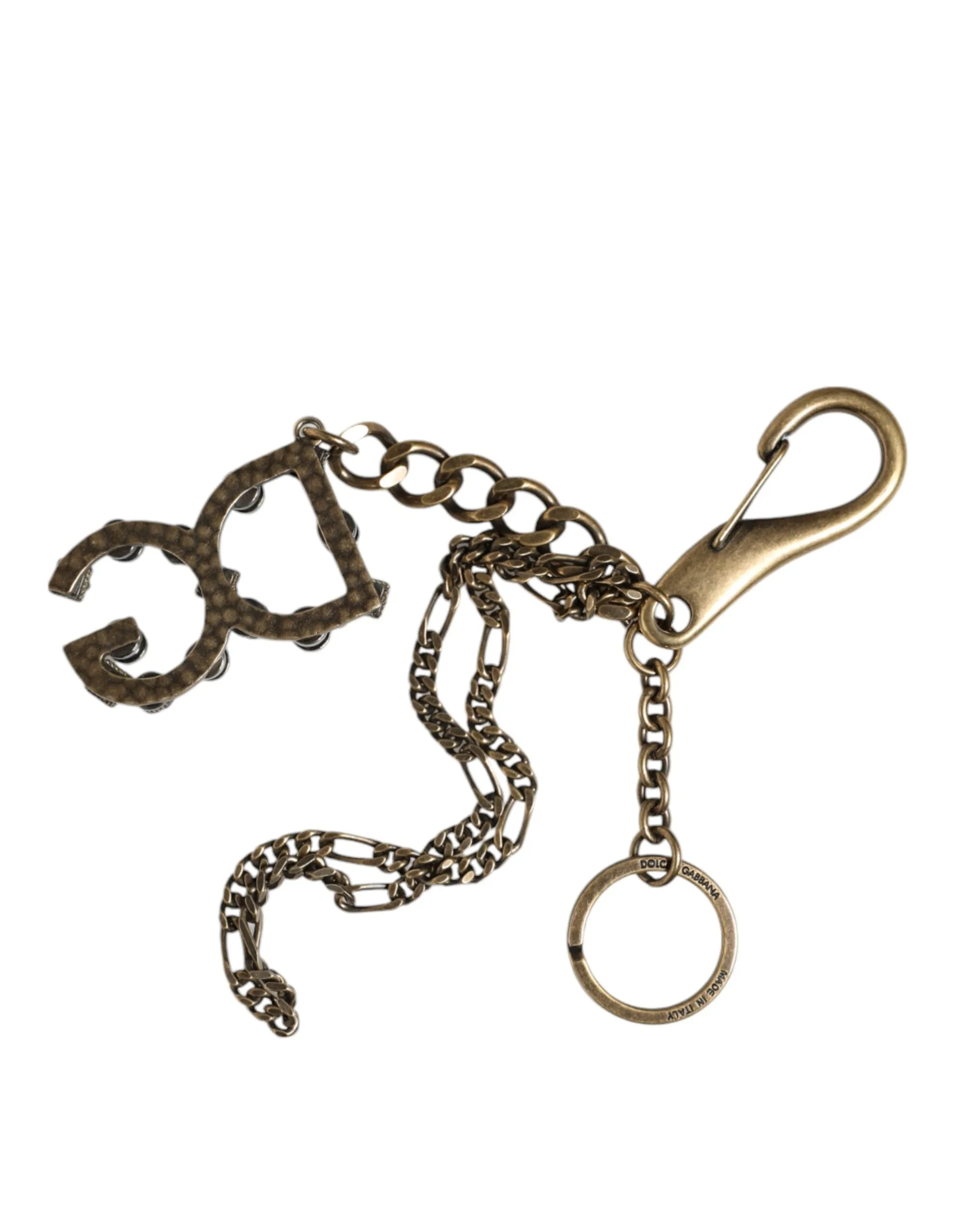 Silver Tone Metal DG Logo Crystal Keychain Keyring sold by Louxly product image thumbnail 4