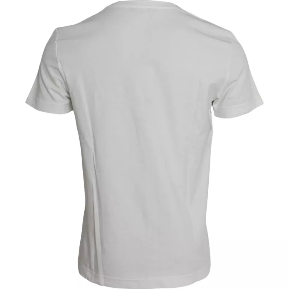 White Bandana Print Cotton Short Sleeves Men T-shirt sold by Louxly product image thumbnail 2