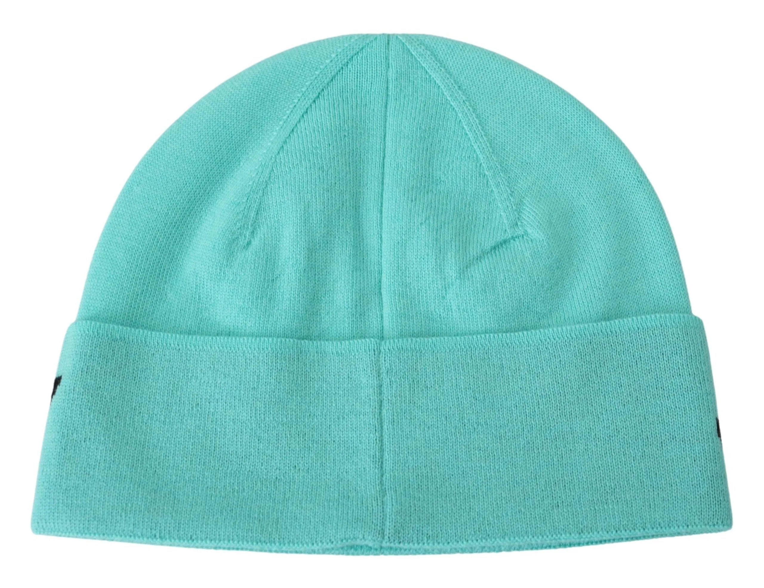 Aquamarine Green Wool Beanie with Signature Logo sold by Louxly product image thumbnail 2