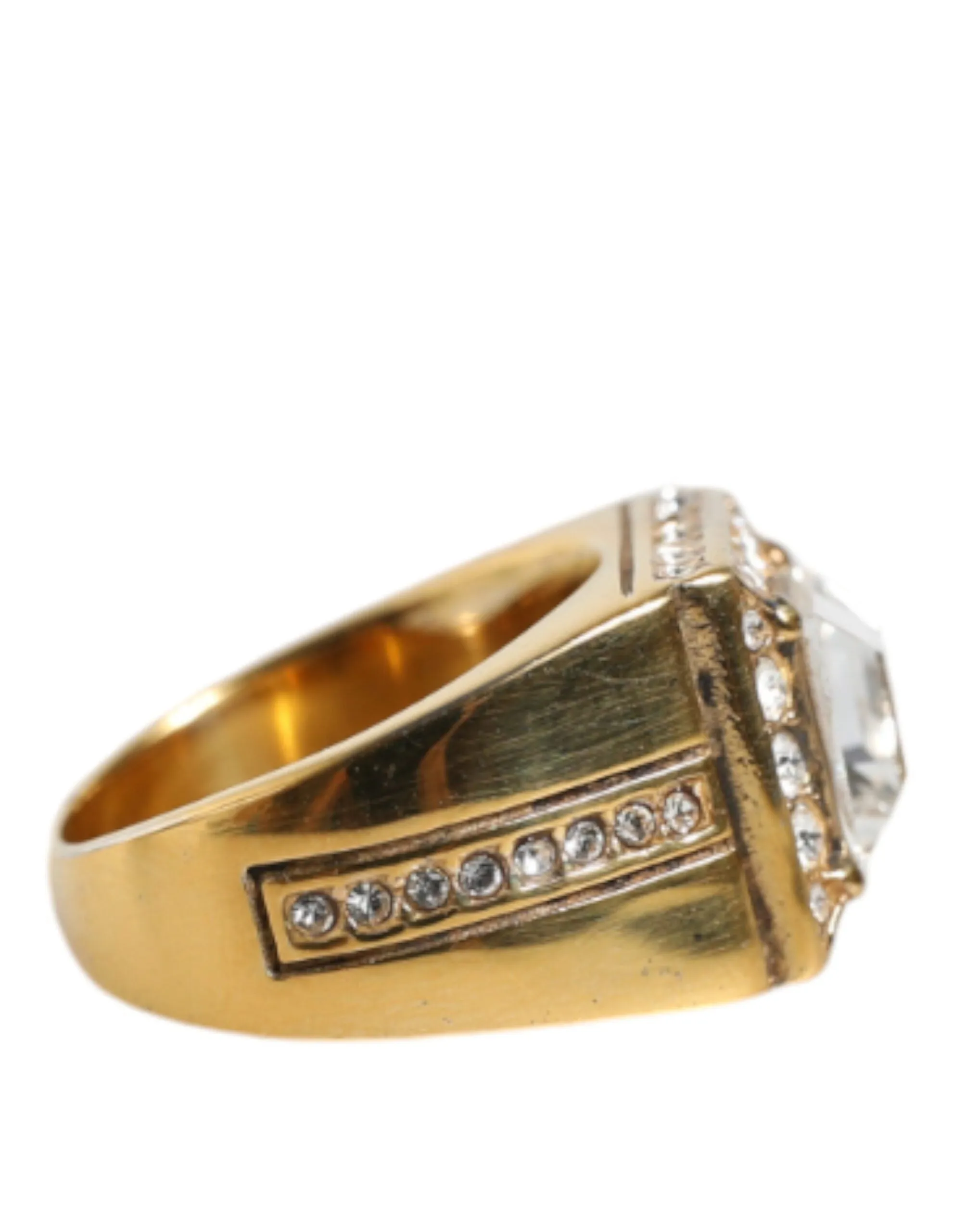Gold Plated 925 Silver Clear Crystal Ring sold by Louxly product image thumbnail 3