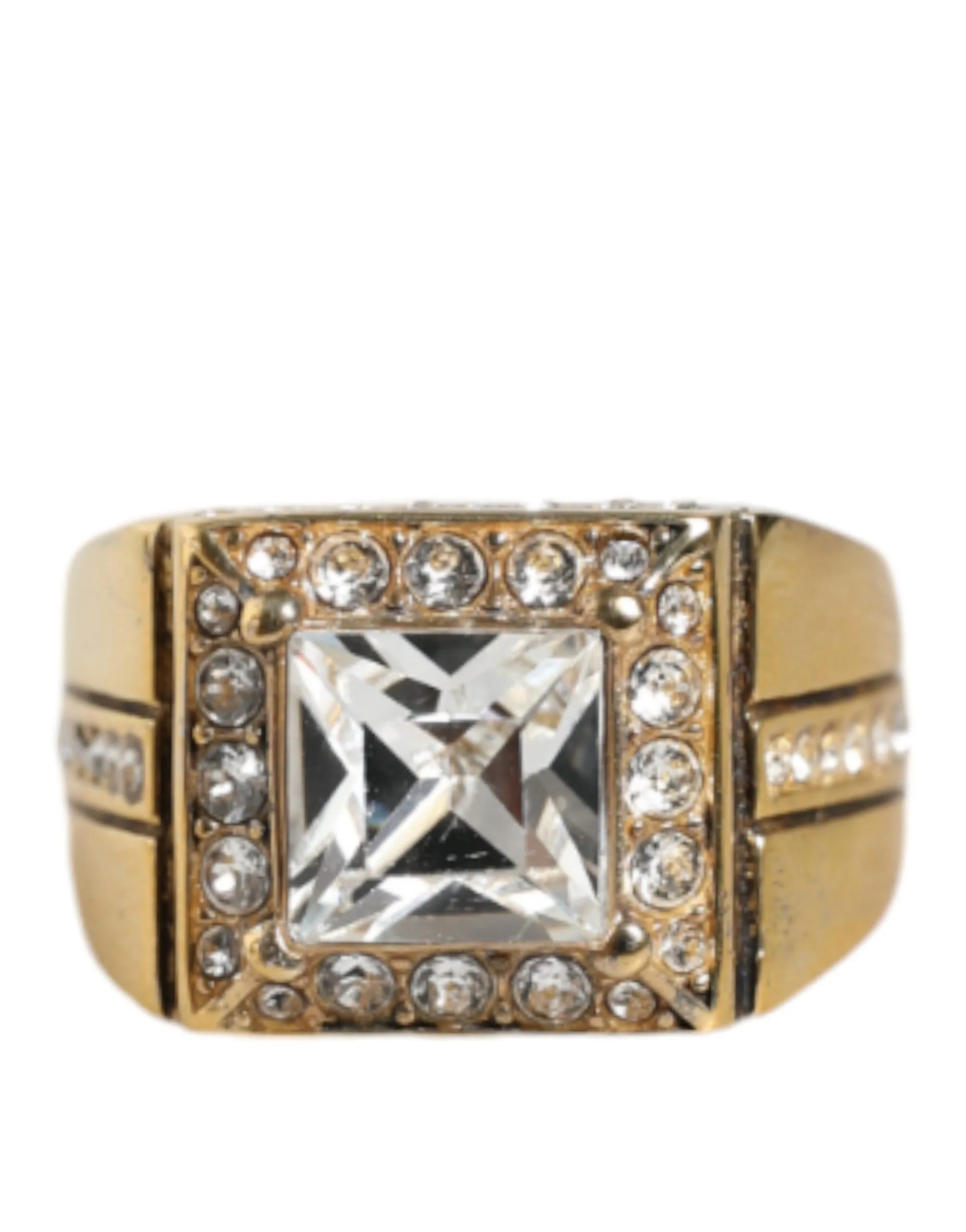 Gold Plated 925 Silver Clear Crystal Ring sold by Louxly product image thumbnail 2