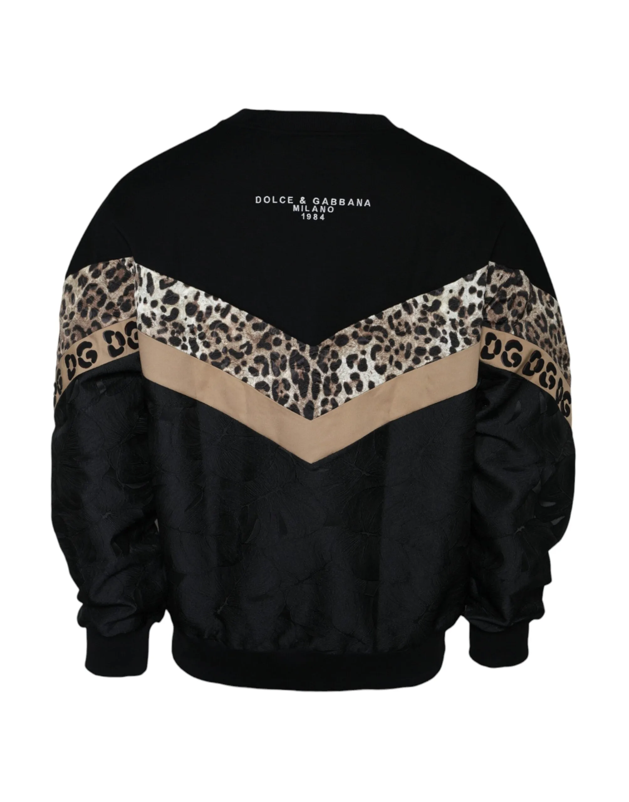 Black Leopard Crew Neck Sweatshirt Sweater sold by Louxly product image thumbnail 2